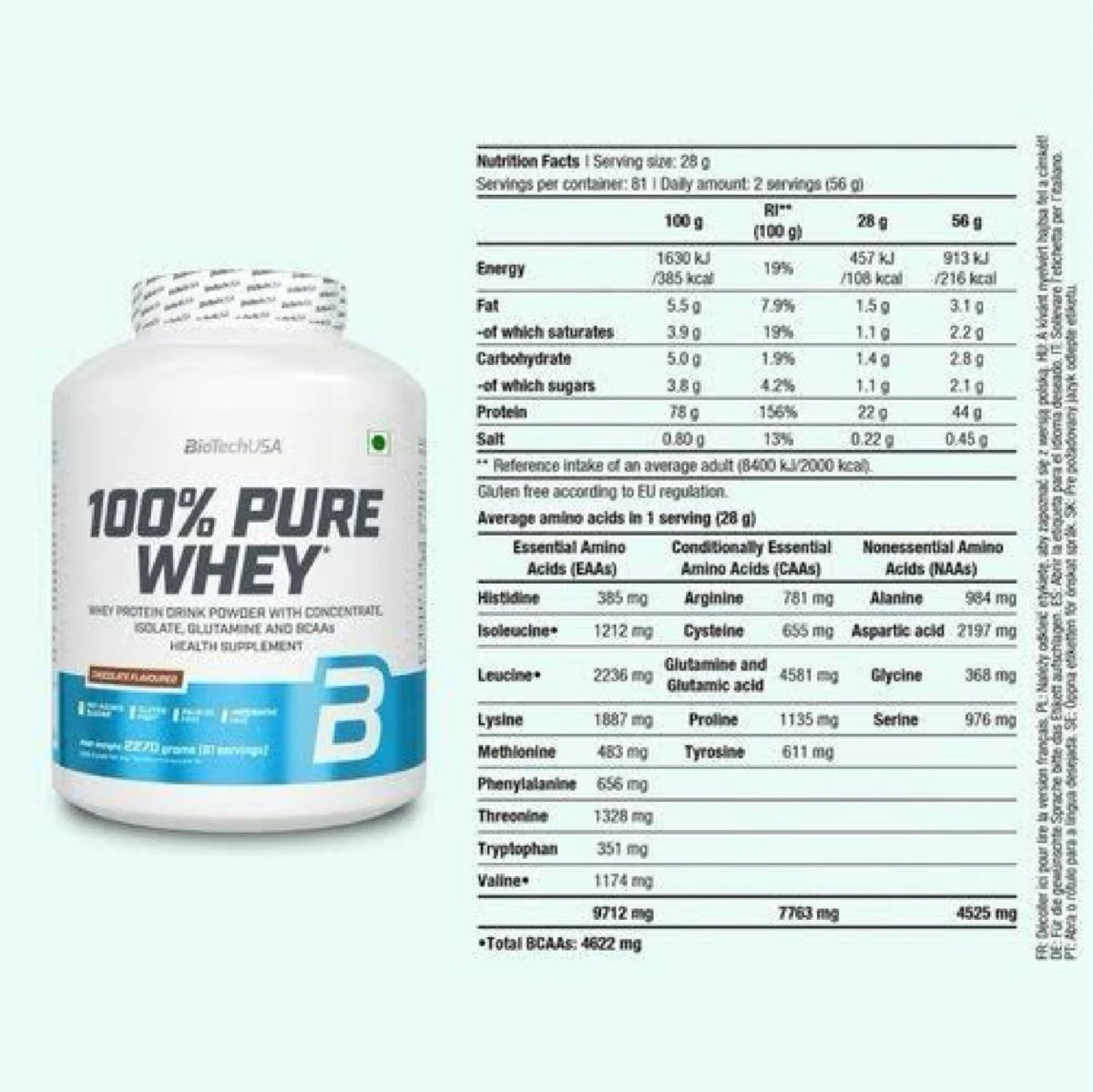 100% Pure Whey Protein Powder