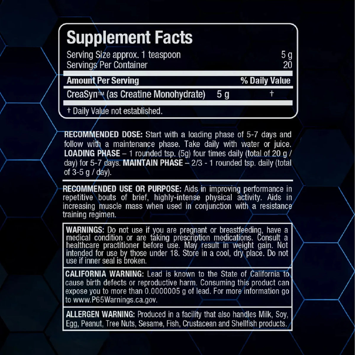 Pharmaceutical Grade Creatine Powder