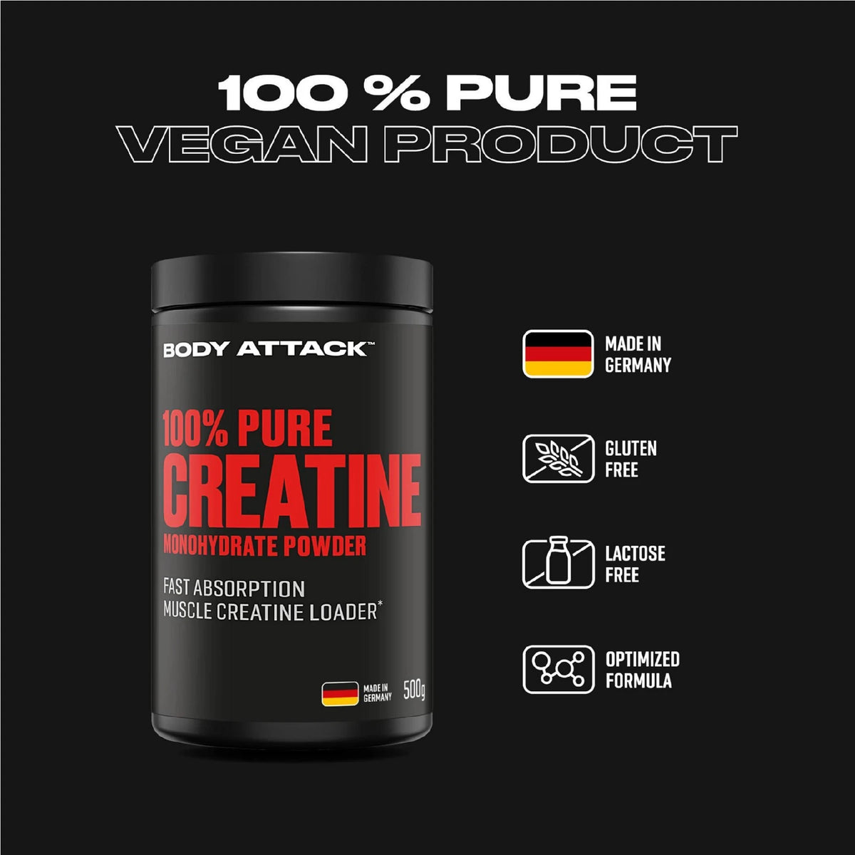 100% Pure Creatine Monohydrate Powder
